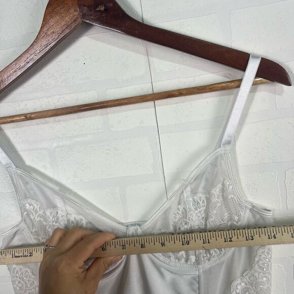 Coquette Womens Slip Dress Chemise size Large White Coquette Style - Picture 8 of 12